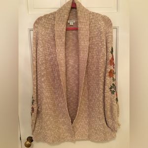 Sundance Beautiful Embroidered Cardigan, Size Medium, EUC